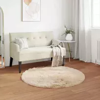 Dirbtinio avių kailio kilimas TAFALLA Smėlio Ø 80 cm