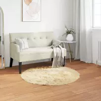 Dirbtinio avių kailio kilimas TAFALLA Kreminė Ø 120 cm