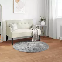 Dirbtinio avių kailio kilimas TAFALLA Pilka Ø 100 cm