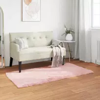 Dirbtinio avių kailio kilimas TAFALLA Rožinė 60 x 110 cm