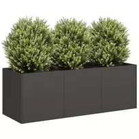 Vazonas, juodas, 120x40x40 cm, šaltai valcuotas plienas