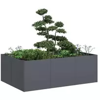 Lovelis, antracito spalvos, 120x80x40cm, plienas