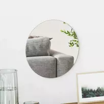 Sieninis veidrodis Apvali Ø 30 cm grūdintas stiklas