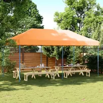 Šventės palapinė Oranžinė 292 x 580 x 315 cm Oksfordo audinys