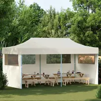 Šventės palapinė Kreminė 291 x 580 x 315 cm Oksfordo audinys