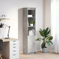 Komoda, betono pilkos spalvos, 37,5x35x180 cm apdirbta mediena