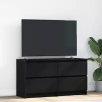 Televizoriaus spintelė, juodos spalvos, 100x35x54 cm, mediena