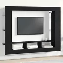 Televizoriaus spintelė juoda ąžuolo 152 x 22 x 113 cm