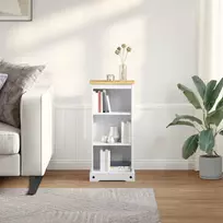 Knygų lentyna Balta 46 x 29 x 100 cm Kietos pušies mediena