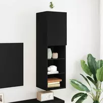 TV spintelių komplektas Juodas ąžuolas 30,5 x 30 x 102 cm