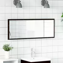 LED vonios veidrodis Juodas ąžuolas 100 x 8,5 x 37 cm Stiklas