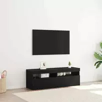 Televizoriaus spintelė su LED Juodas ąžuolas 120 x 35 x 40 cm