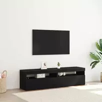 Televizoriaus spintelė 2 pcs Juodas ąžuolas 75 x 35 x 40 cm