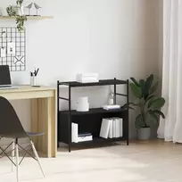 Knygų lentyna juoda ąžuolo 80 x 30 x 78.5 cm Apdirbta mediena