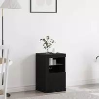 LED Bufetas Juodas ąžuolas 41 x 37 x 67 cm Apdirbta mediena