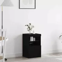 LED Bufetas Juodas ąžuolas 41 x 37 x 67 cm Apdirbta mediena