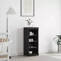 LED Bufetas Juodas ąžuolas 41 x 37 x 100 cm Apdirbta mediena