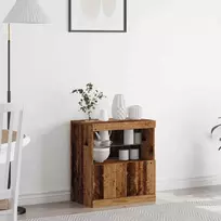 LED Bufetas Ruda 60,5 x 37 x 67 cm Apdirbta mediena