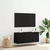 TV spintelių komplektas Juodas ąžuolas 100 x 30 x 41 cm