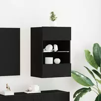 TV spintelių komplektas Juoda 40 x 30 x 60,5 cm