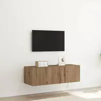 TV sieninė spintelė su LED Amatininkų ąžuolas 100 x 35 x 31 cm