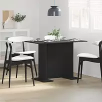 Valgomojo stalas Juoda 110 x 60 x 75 cm Apdirbta mediena