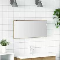 Veidrodis su LED juostelių žibintais artisano ąžuolo 80 x 37 cm