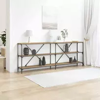 Konsolinis stalas su lentyna Meistrų ąžuolas 200 x 30 x 75 cm