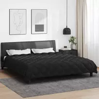 Žiemos antklodė Juoda 220 x 240 cm Mikropluoštas
