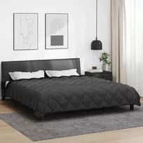 Žiemos antklodė Juoda ir Antracitas 220 x 240 cm Mikropluoštas