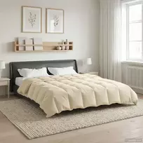Vasaros antklodė Tikštas Kreminė 220 x 240 cm Mikropluoštas