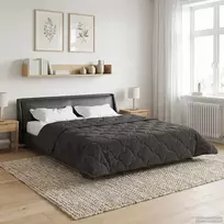 Pilna metų antklodė Tikštas Antracitas 220 x 240 cm