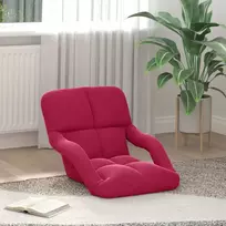 Reguliuojamas grindų fotelis Vyno raudona Aksomas