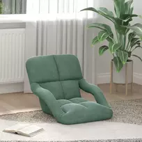 Reguliuojamas grindų fotelis Jūrinė žalia Aksomas