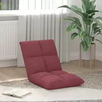 Reguliuojamas grindų fotelis Vyno raudona Audinys