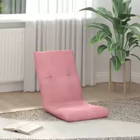 Reguliuojamas grindų fotelis Rožinė Aksomas