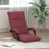 Reguliuojamas grindų fotelis Vyno raudona Audinys