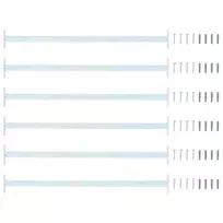 Reguliuojama langų saugos sija 6 pcs Sidabro Plienas