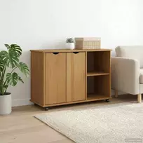 Ratuotas kabinetas su ratu Medus ruda 100 x 39 x 65,5 cm