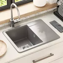 Kriauklė Pilka 560 x 460 mm 80% Kvarcas ir 20% Derva