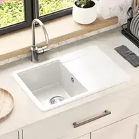 Kriauklė Balta 670 x 460 mm 80% Kvarcas ir 20% Derva