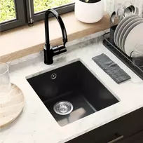 Kriauklė Juoda 370 x 460 mm 80% Kvarcas ir 20% Derva