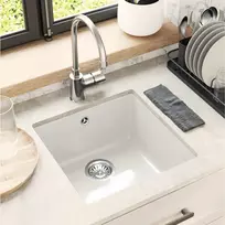 Kriauklė Balta 430 x 460 mm 80% Kvarcas ir 20% Derva