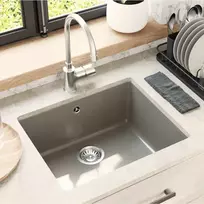 Kriauklė Pilka 530 x 460 mm 80% Kvarcas ir 20% Derva