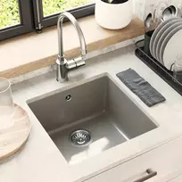Kriauklė Pilka 430 x 460 mm 80% Kvarcas ir 20% Derva