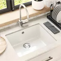 Kriauklė Balta 530 x 460 mm 80% Kvarcas ir 20% Derva