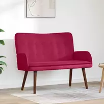 Dvitaškė sofa Vyno raudona 115 x 61 x 87 cm Aksomas