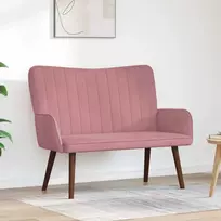 Dvitaškė sofa Rožinė 115 x 61 x 87 cm Aksomas