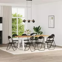 Sulankstoma kėdė 8 pcs Juodas 48 x 43,5 x 81 cm Dirbtinė oda