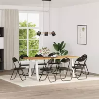 Sulankstoma kėdė 8 pcs Juodas 48 x 43,5 x 81 cm Dirbtinė oda